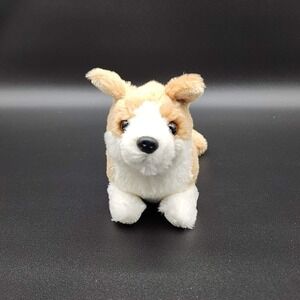 Aurora Corgi Plush Kids 6" Tan White Puppy Dog Stuffed Animal Realistic Toy